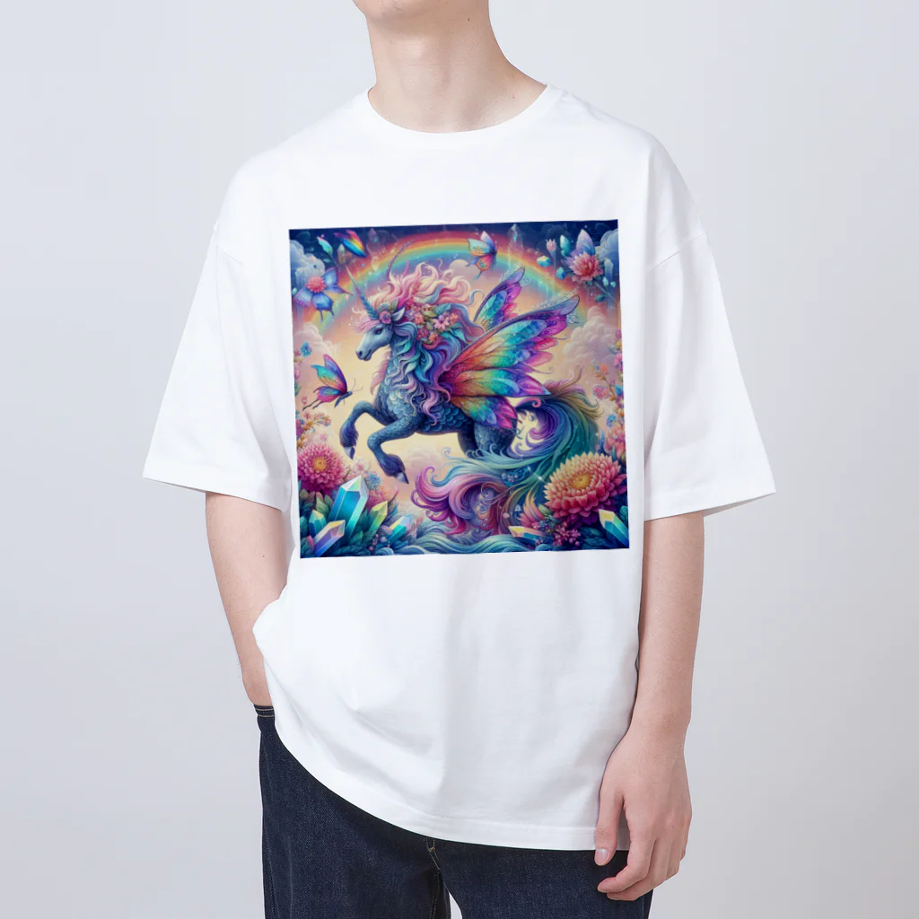 チロライショップのカラフル羽馬 Oversized T-Shirt