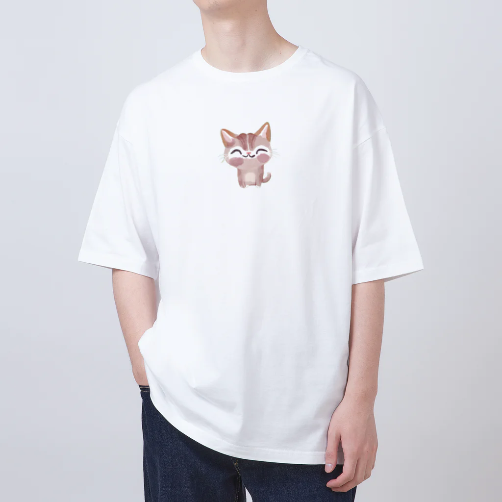 青黒黄色の猫の癒し Oversized T-Shirt