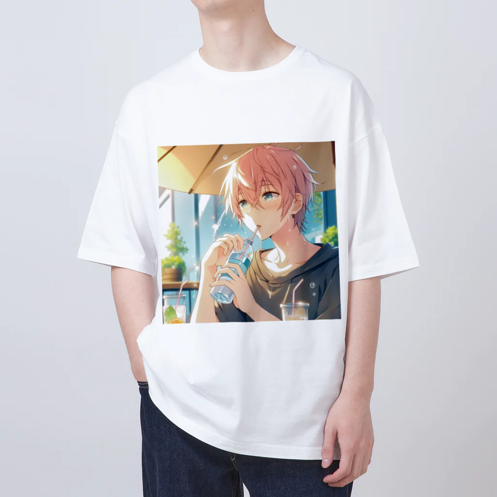 ShopＴＫの夏の爽やかな風に包まれた青年 Oversized T-Shirt