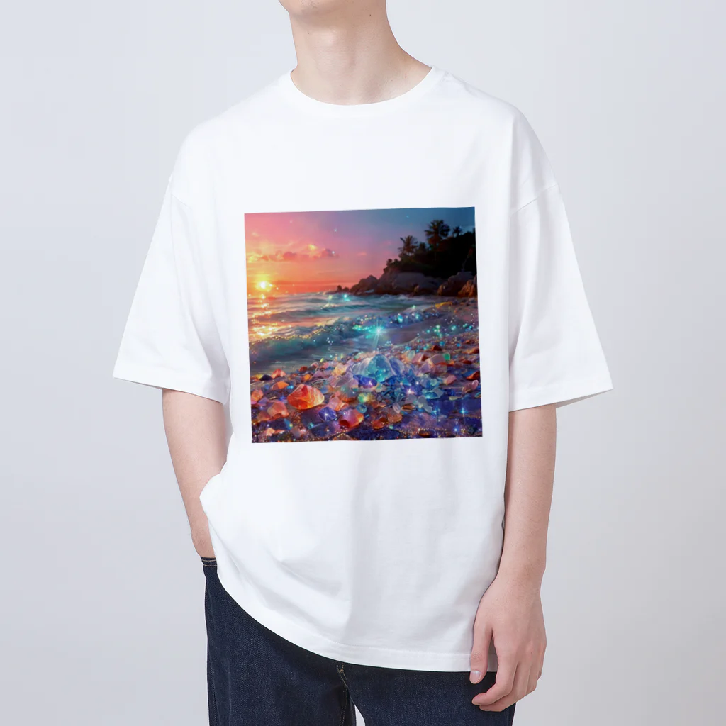 Mellow-Skyの美しすぎるハートシーグラス オーバーサイズTシャツ