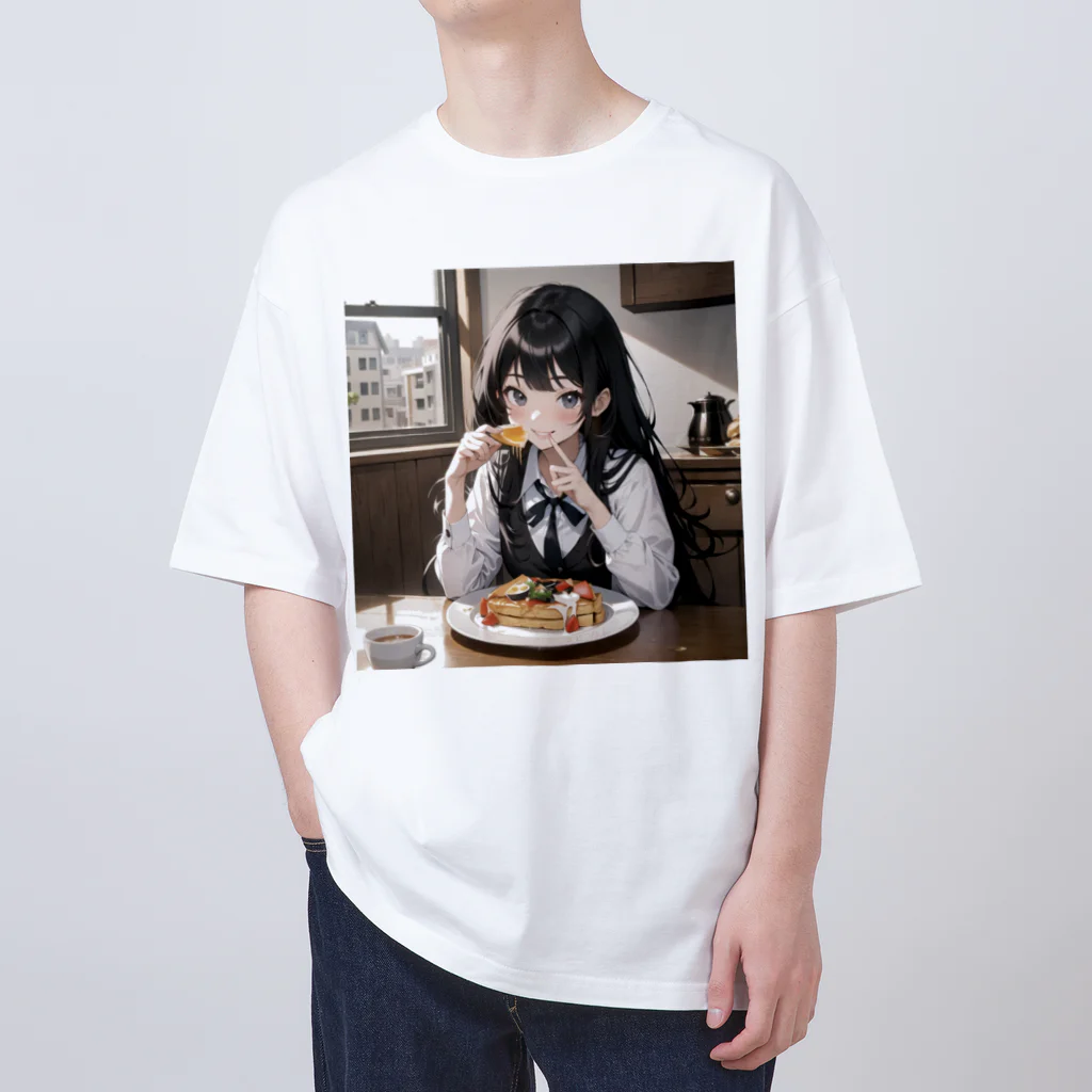 sgt-chikaraの朝食中の女子高生2 オーバーサイズTシャツ