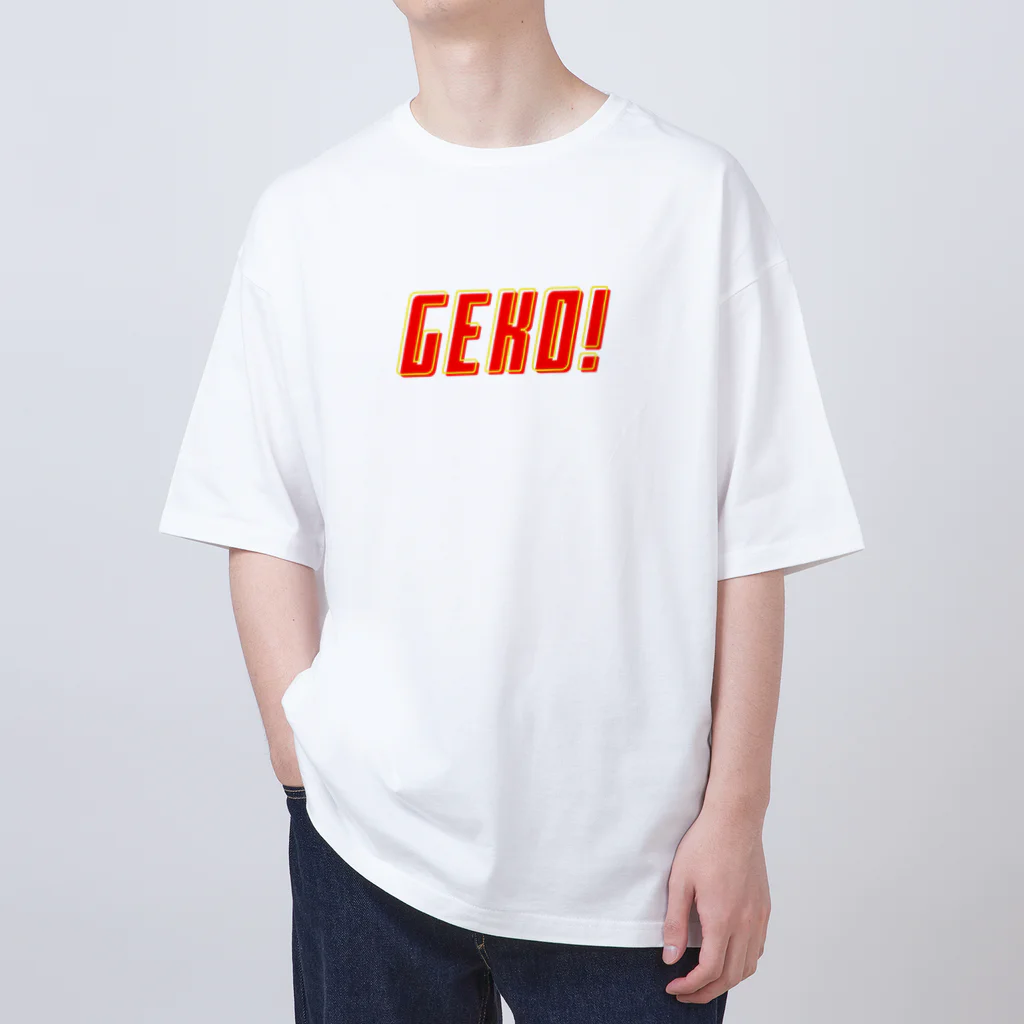 下戸同盟の下戸同盟「GEKO！」レッド オーバーサイズTシャツ