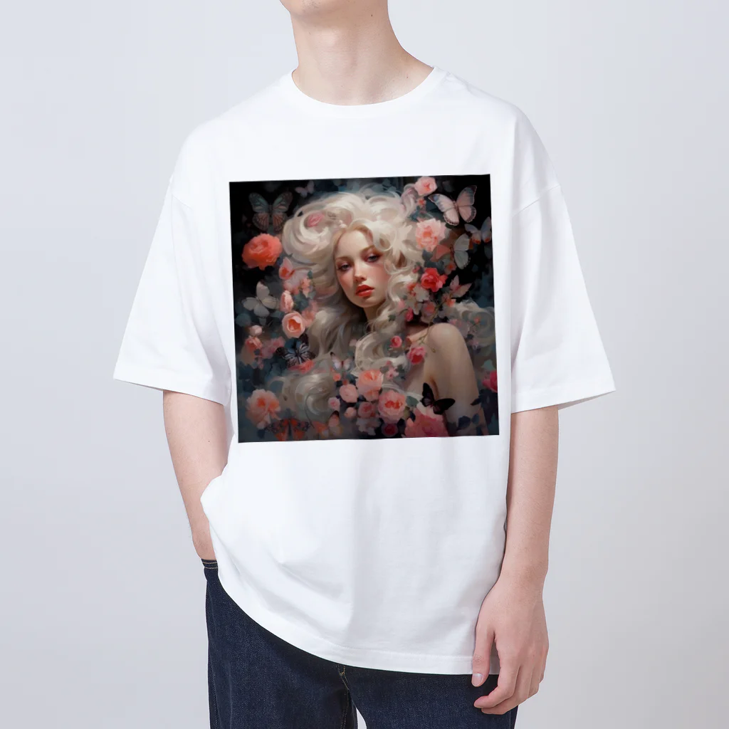 AQUAMETAVERSEの花と美女　なでしこ1478 オーバーサイズTシャツ