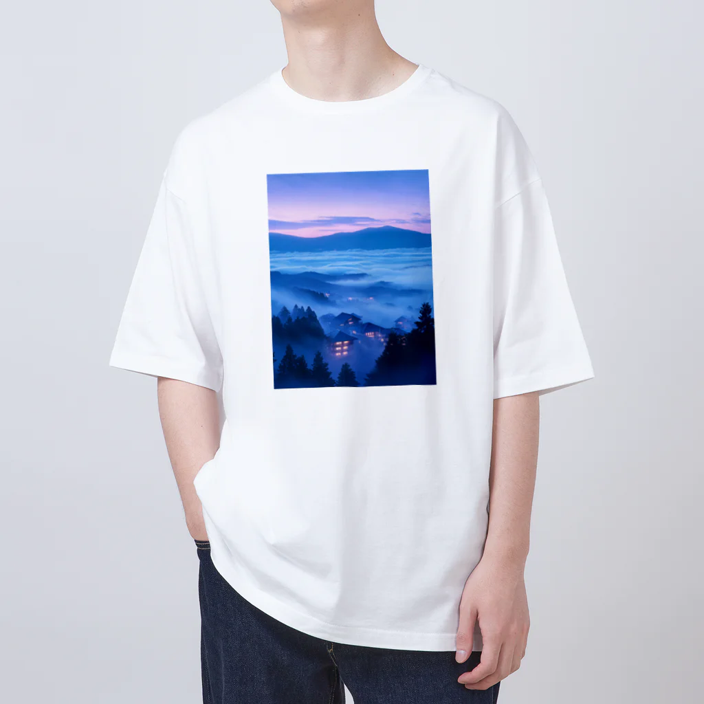 AQUAMETAVERSEの雲海とホテル街の灯　ラフルール　1859 オーバーサイズTシャツ