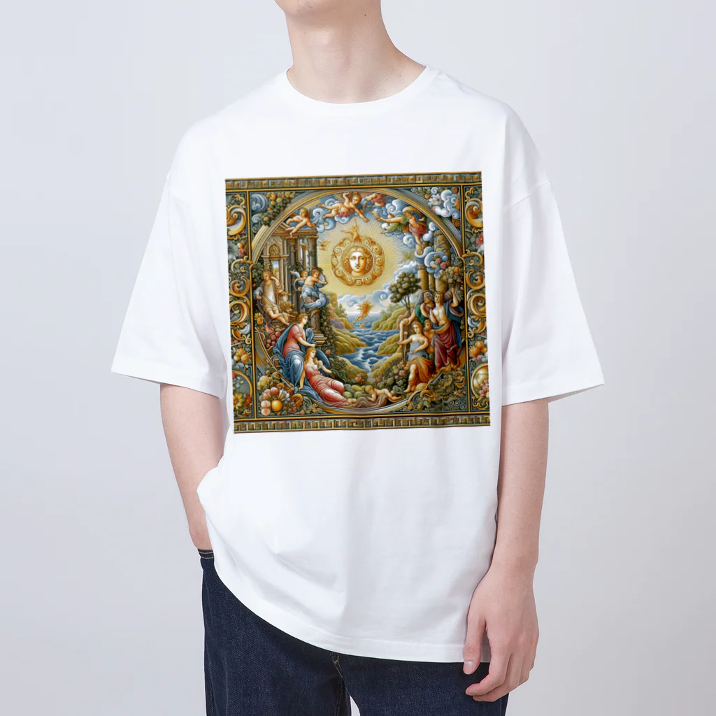 Qten369の絵画をモチーフ Oversized T-Shirt