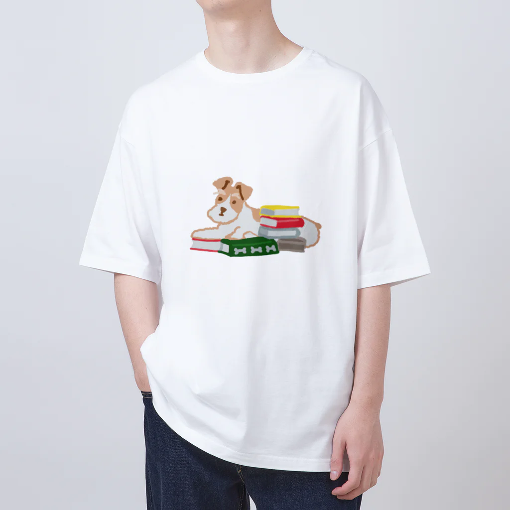 ときどき。よりみち日和。のインテリなフォックステリア　グリーン系 Oversized T-Shirt