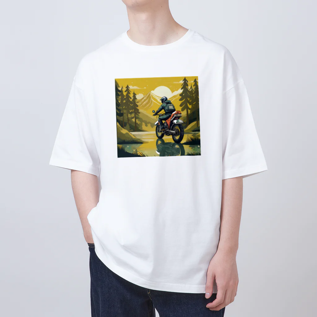 shime_savaの旅するバイカー オーバーサイズTシャツ