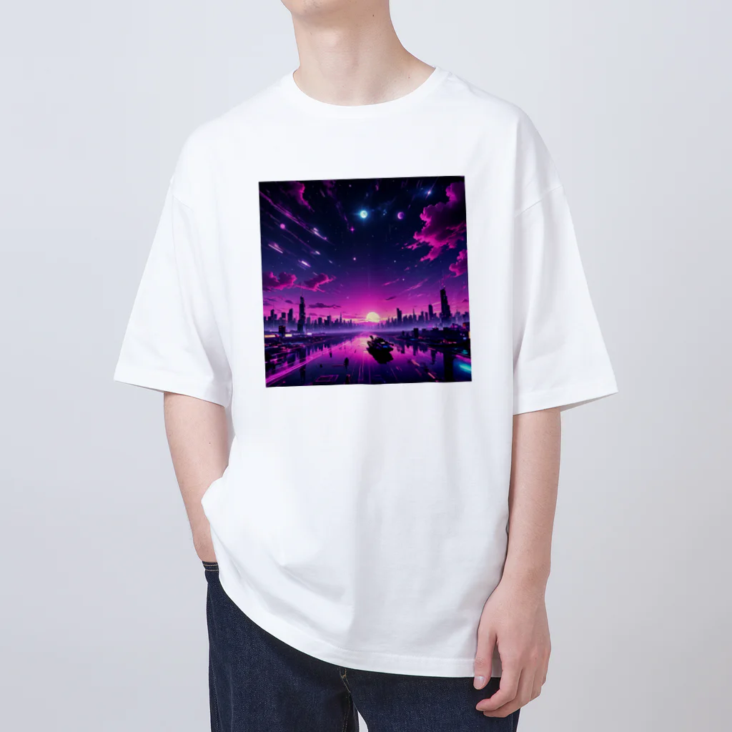 LUF_jpsのPurple sunset Oversized T-Shirt