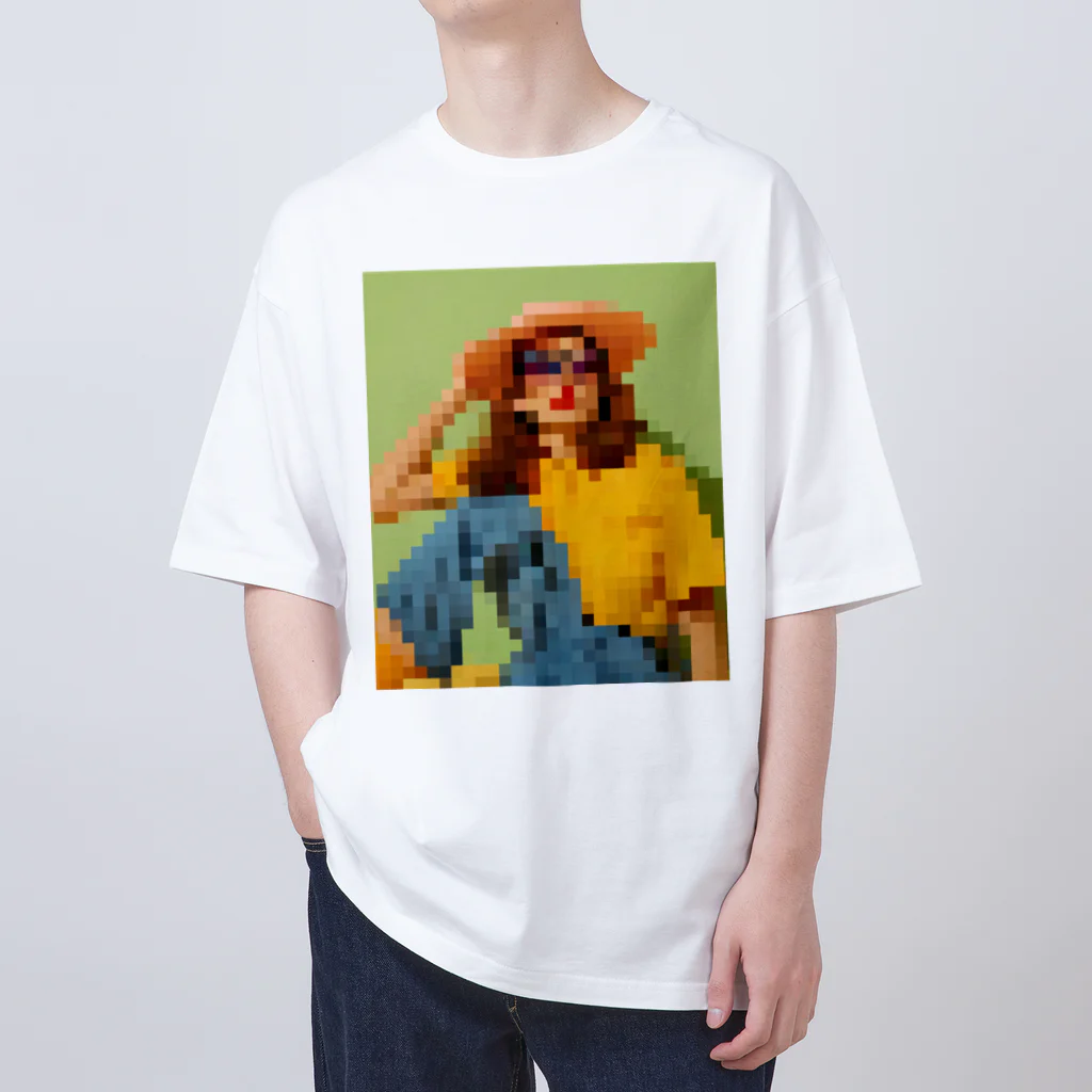 Unique Existenceのart woman mosaic Oversized T-Shirt