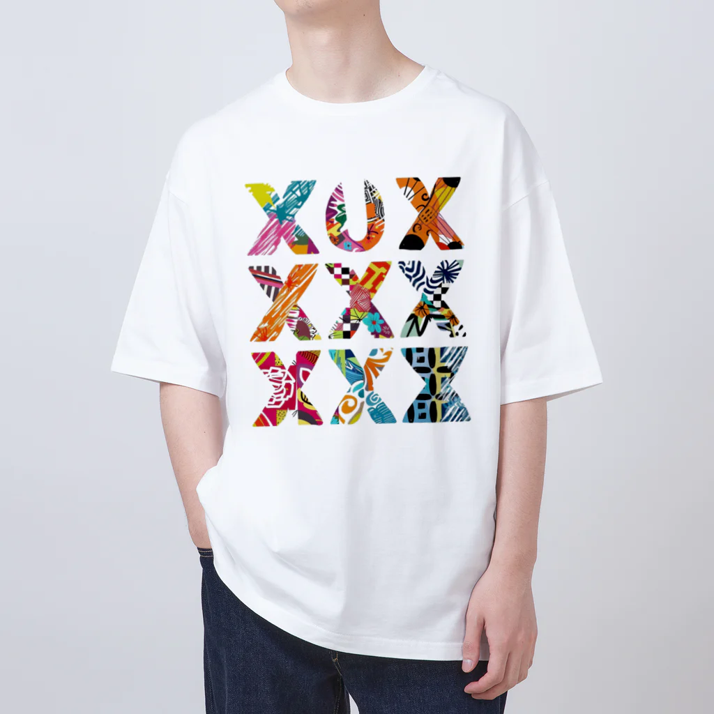 Chi3のxxxxxxxx カラフル・クロス：多様性の融合 Oversized T-Shirt