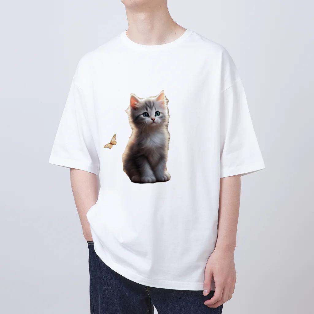 LuuuNのにゃんこ猫 オーバーサイズTシャツ