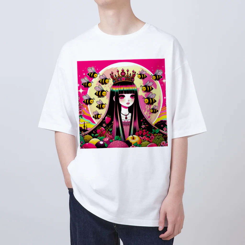 トトベス(T∴B∴M∴)🕊️の🐝ピンクムーンとミツバチと〈III女帝〉👸🏻 Oversized T-Shirt