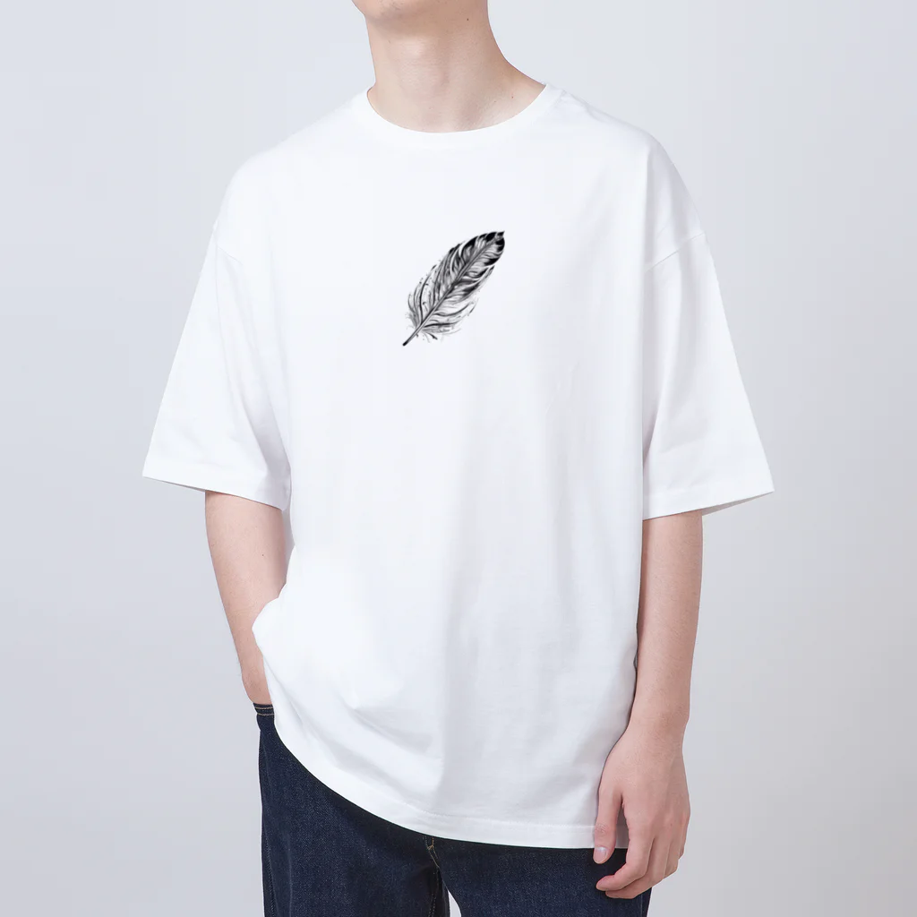 ニャン丸の羽根デザイン Oversized T-Shirt