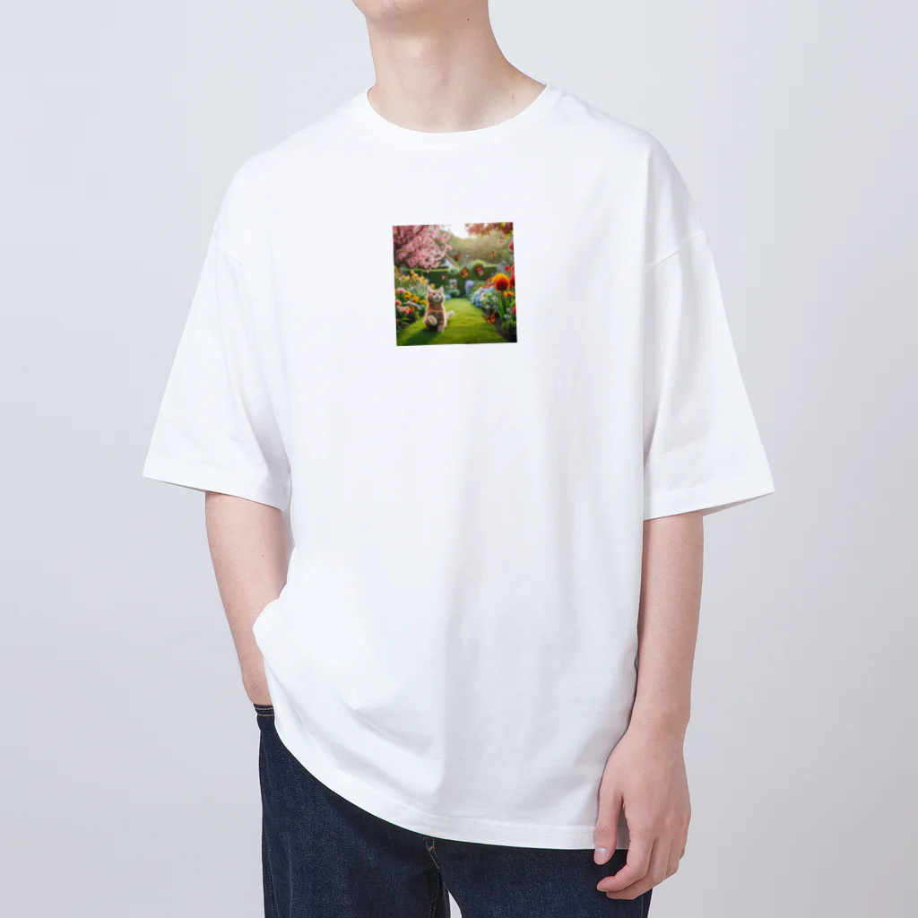 JAMnano1837の猫 in 花園 Oversized T-Shirt