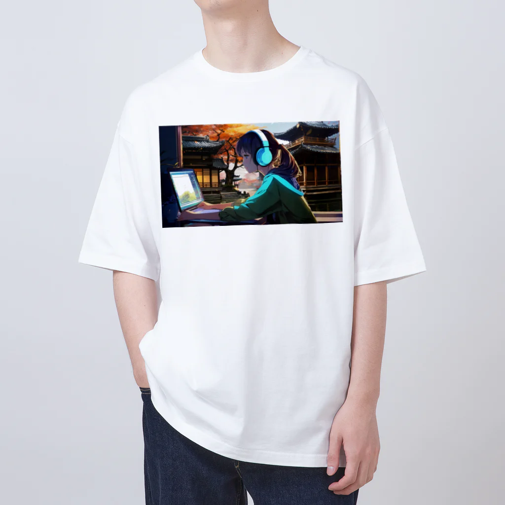 Nodoka Silence Library - WEB SHOPのTyping Girl オーバーサイズTシャツ