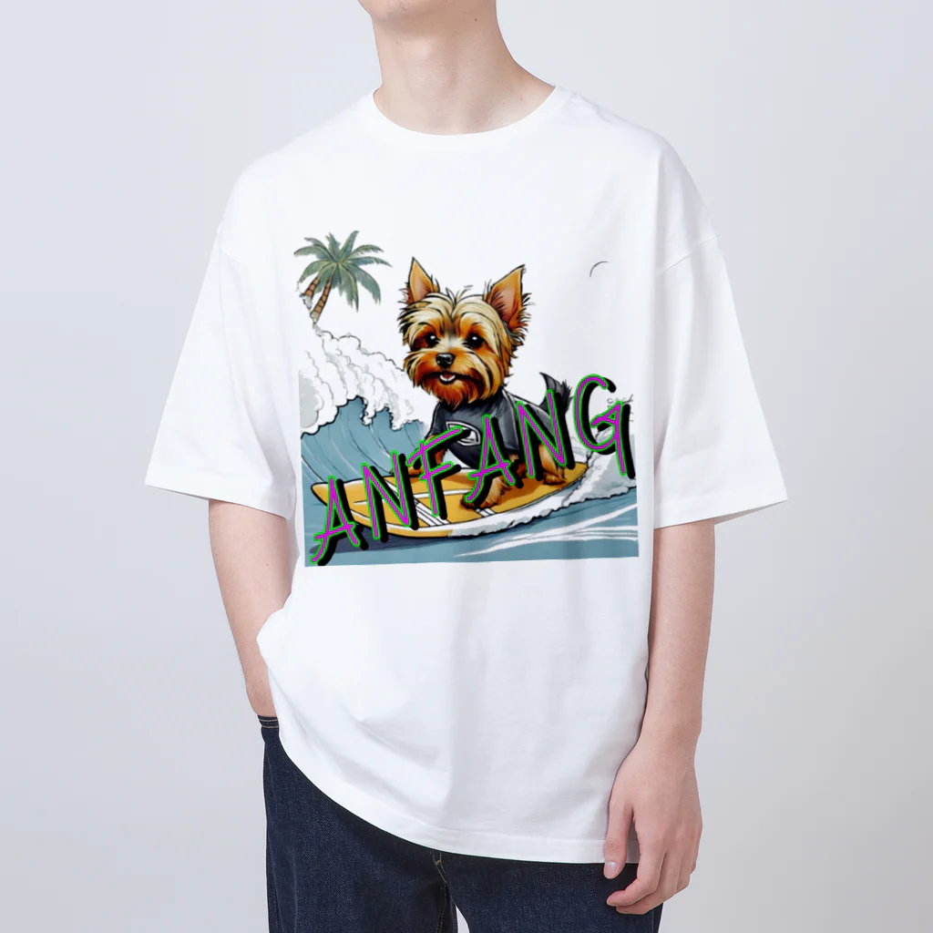 ANFANG のANFANG 波乗りヨーキー Oversized T-Shirt