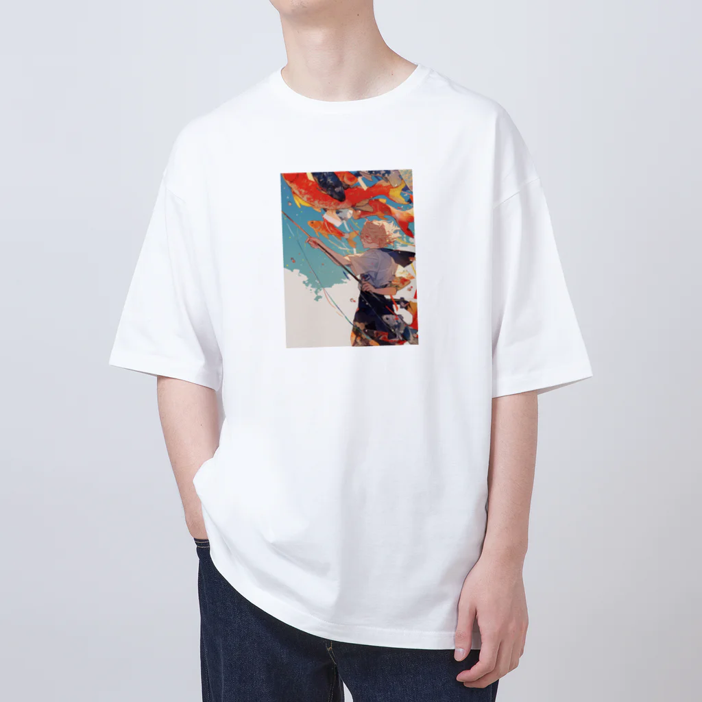 AQUAMETAVERSEの鯉のぼりを操る男の子　ラフルール　1859 Oversized T-Shirt