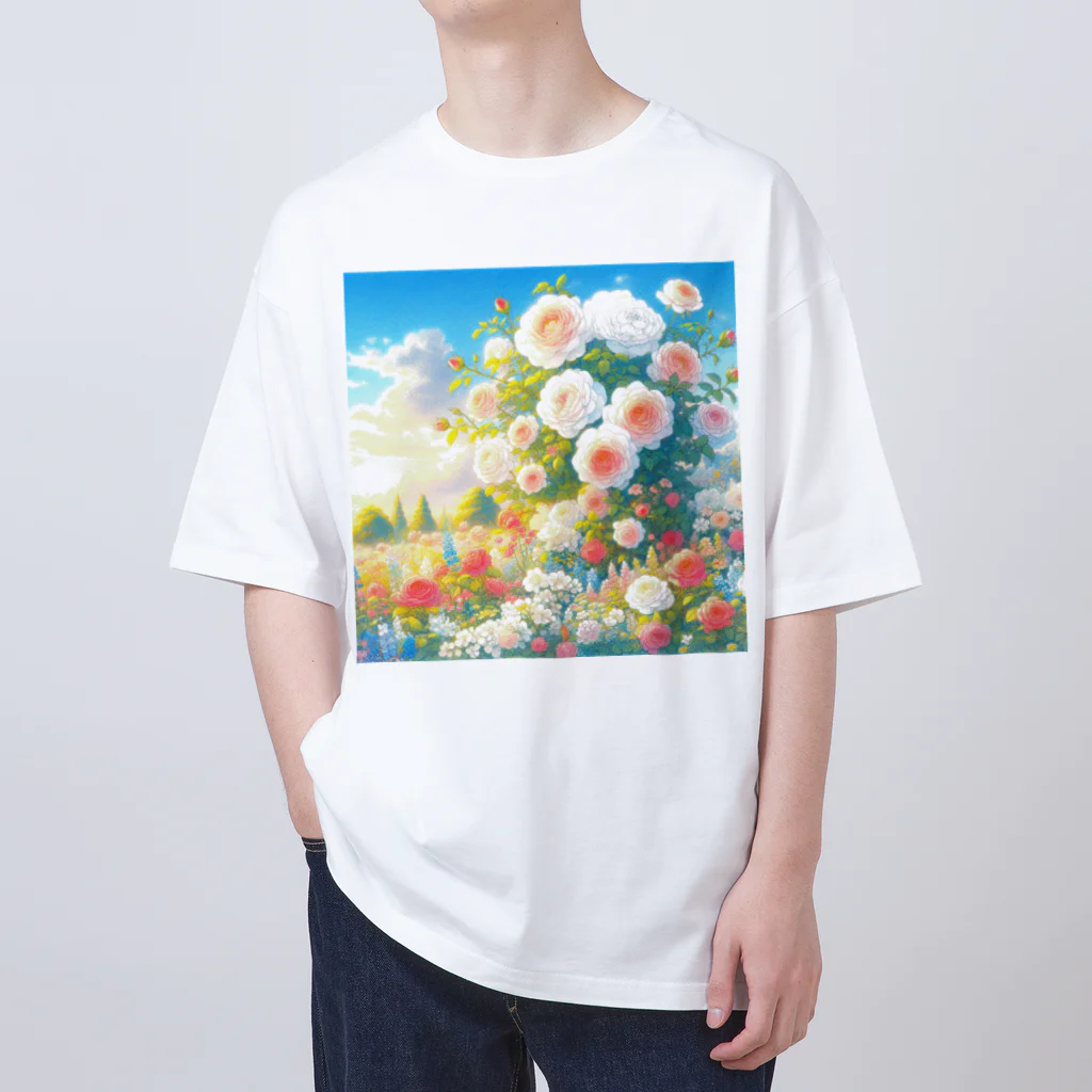 huwari-hanaakariのバラ Oversized T-Shirt