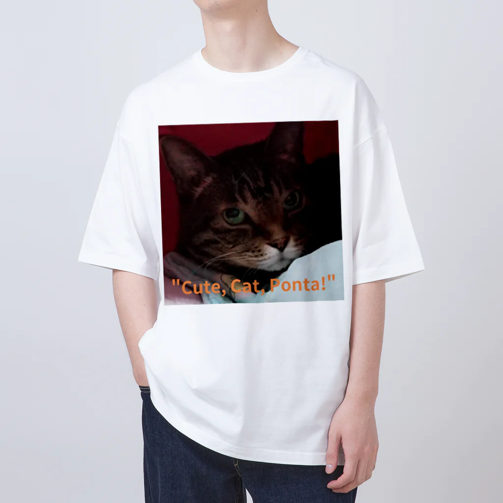 yuo1040yamato Soraの"cute. Cat. Ponta!" Oversized T-Shirt