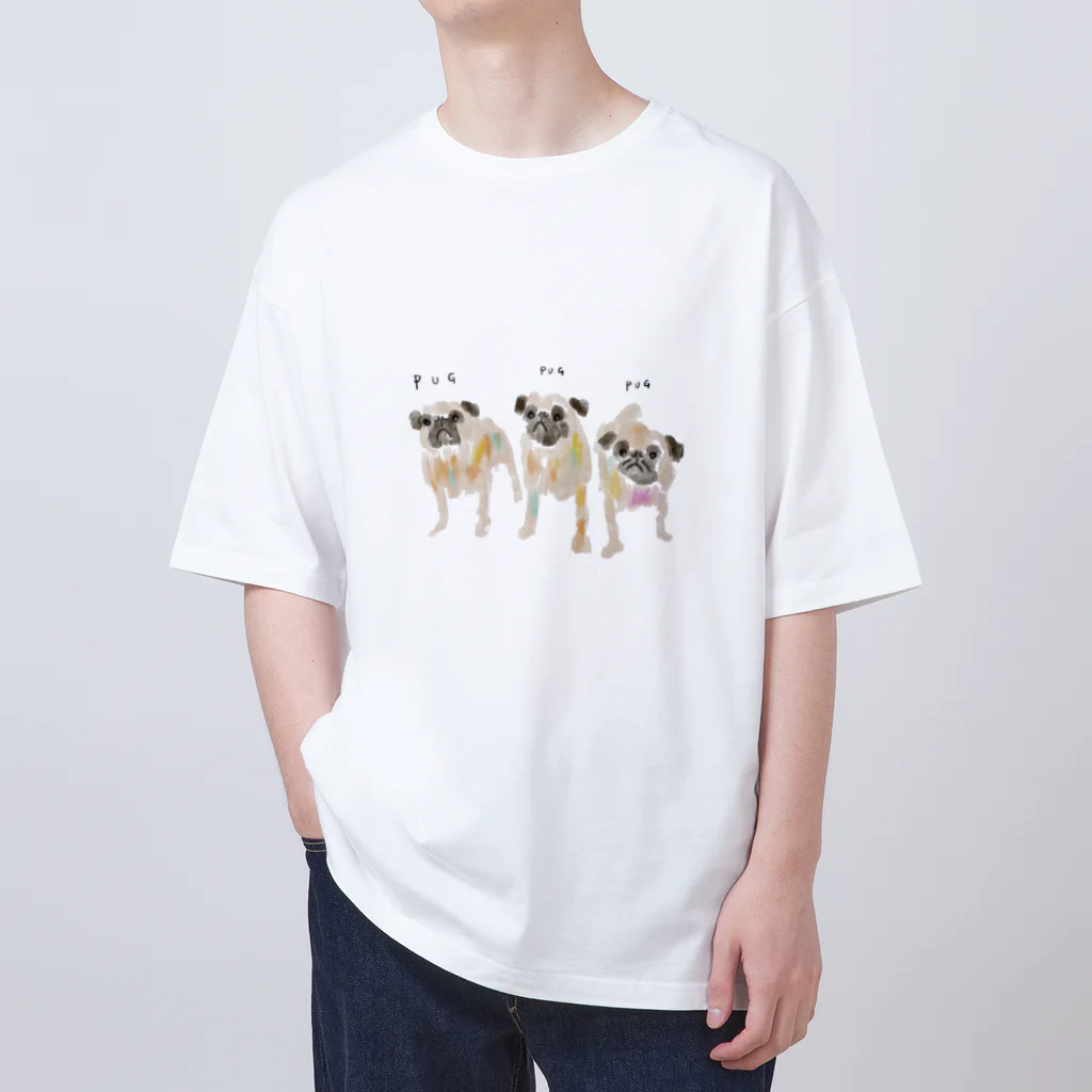 hisakonのpug pug pug Oversized T-Shirt