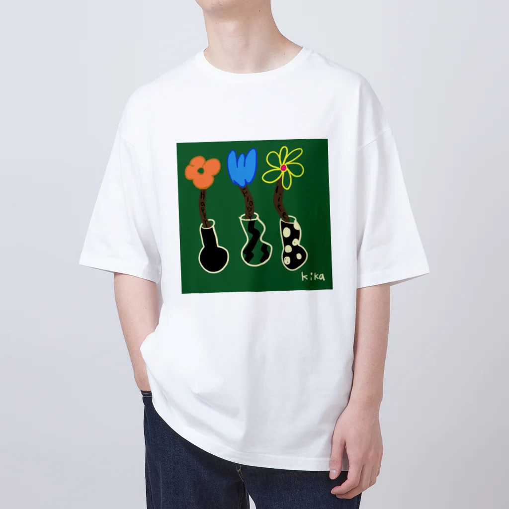 kika0116のハッピーFlower オーバーサイズTシャツ