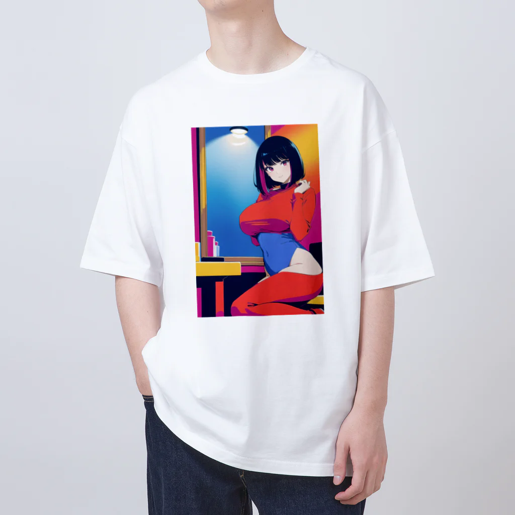 ぷのモダン風、女優感、ボブ オーバーサイズTシャツ