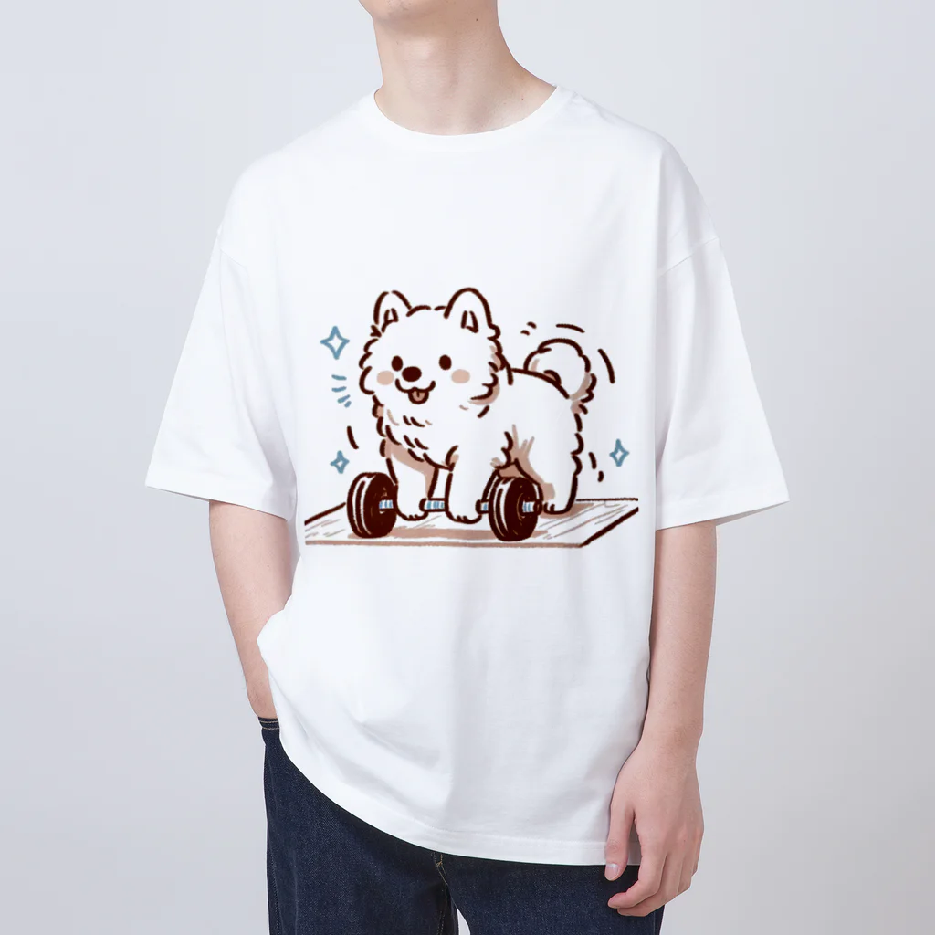 ke__to_isurugiの筋トレサモエド犬(女性向け) オーバーサイズTシャツ