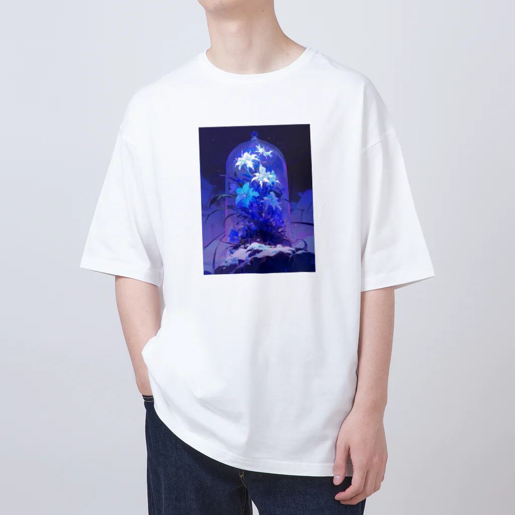 AQUAMETAVERSEのブリザードフラワーをガラスドームの中へ　ラフルール　1859 Oversized T-Shirt