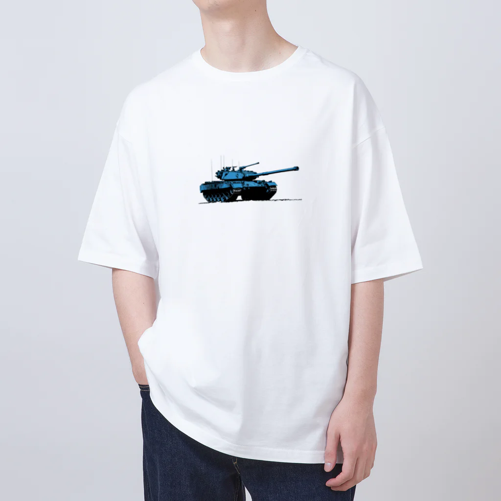 mochikun7の戦車イラスト03 オーバーサイズTシャツ