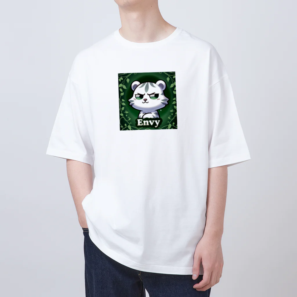 rapis88のやきもち白虎 オーバーサイズTシャツ