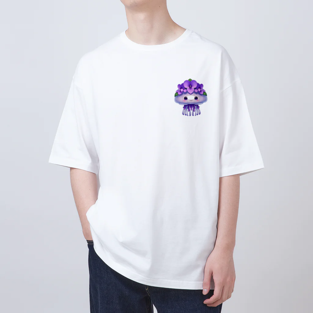 kimiyanの花くらげ　すみれちゃん2 オーバーサイズTシャツ