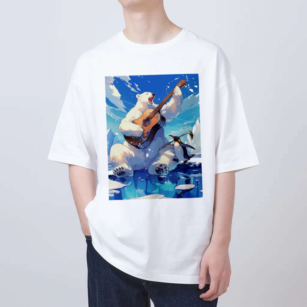 シロクマペンギンのシロクマペンギン Oversized T-Shirt