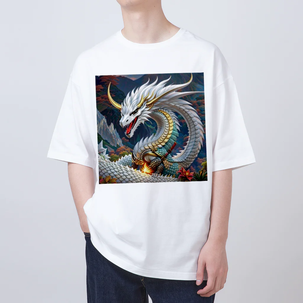 リリアのファンタジーの白龍降臨 オーバーサイズTシャツ