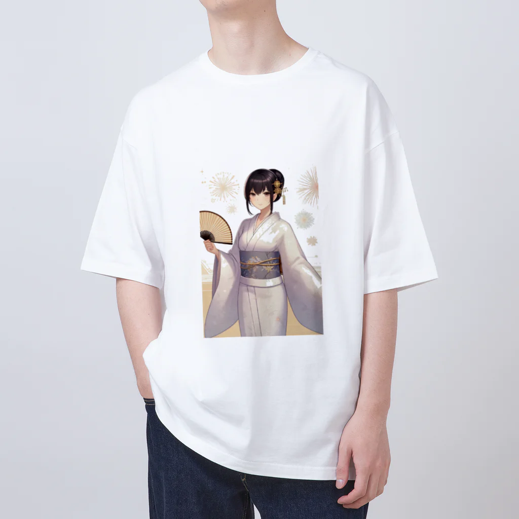 和の浴衣の彼女 Oversized T-Shirt