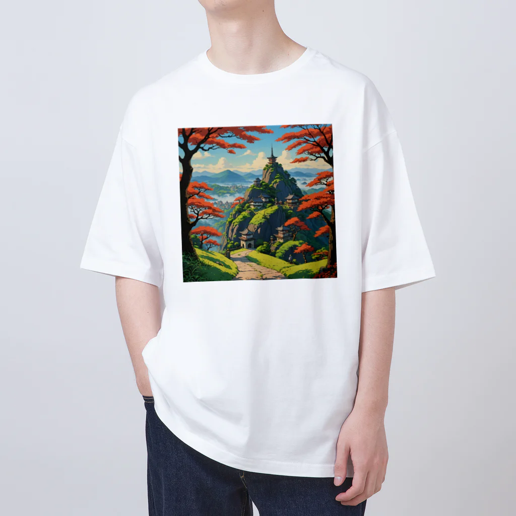 samenoa81の紅葉と景色のいい丘 Oversized T-Shirt