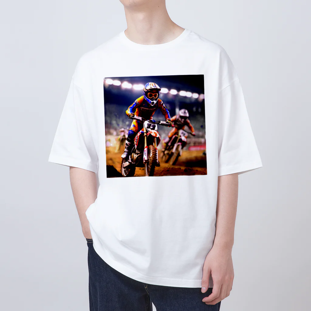 Bikers' Galleryのチャンピオンライド：モトクロスアクション Oversized T-Shirt