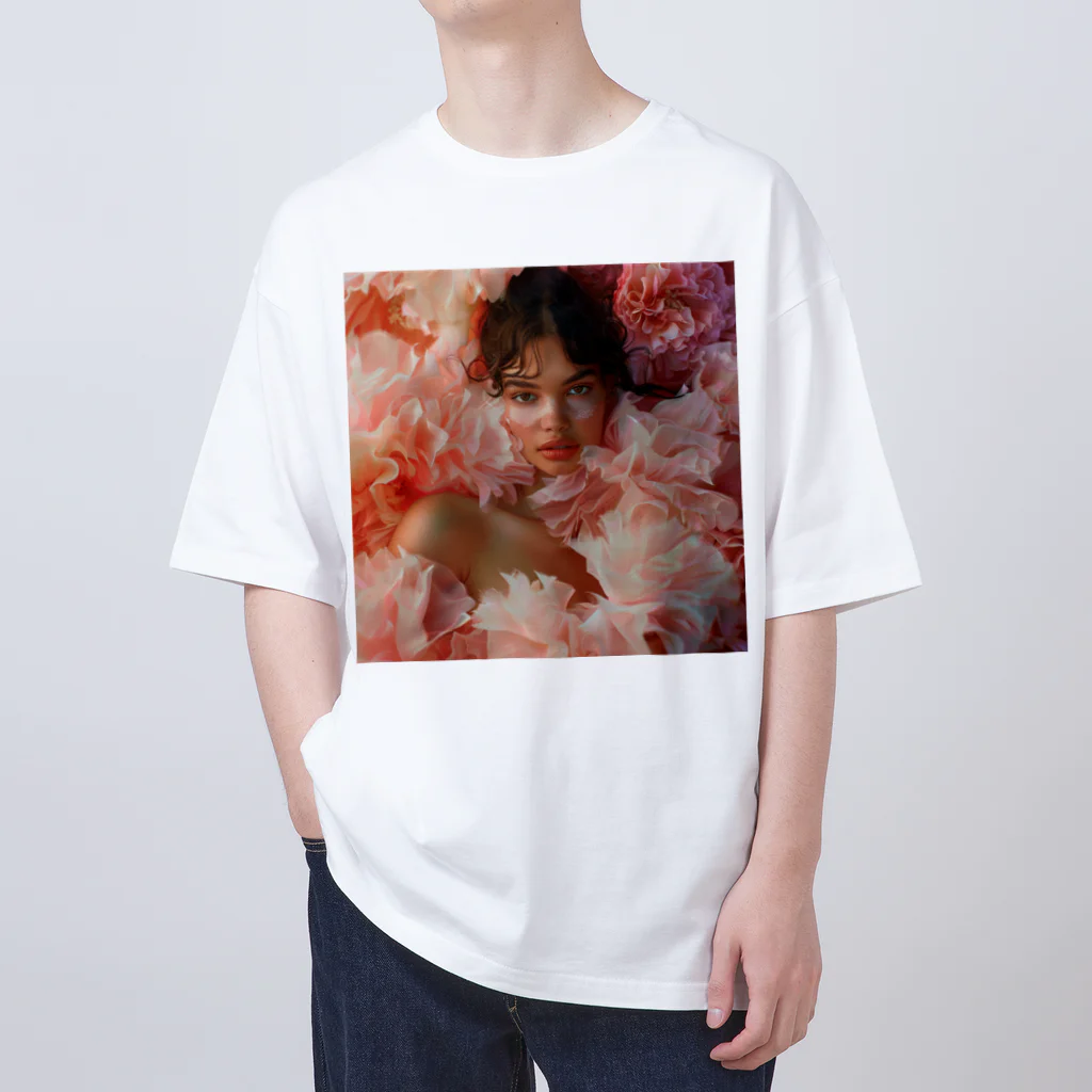 AQUAMETAVERSEのフェイスアート　Tomoe bb 2712 オーバーサイズTシャツ