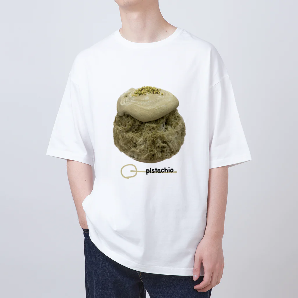 かき氷とふるっぱーshop ぽるぽるっちのピスタチオかき氷　pistachio オーバーサイズTシャツ