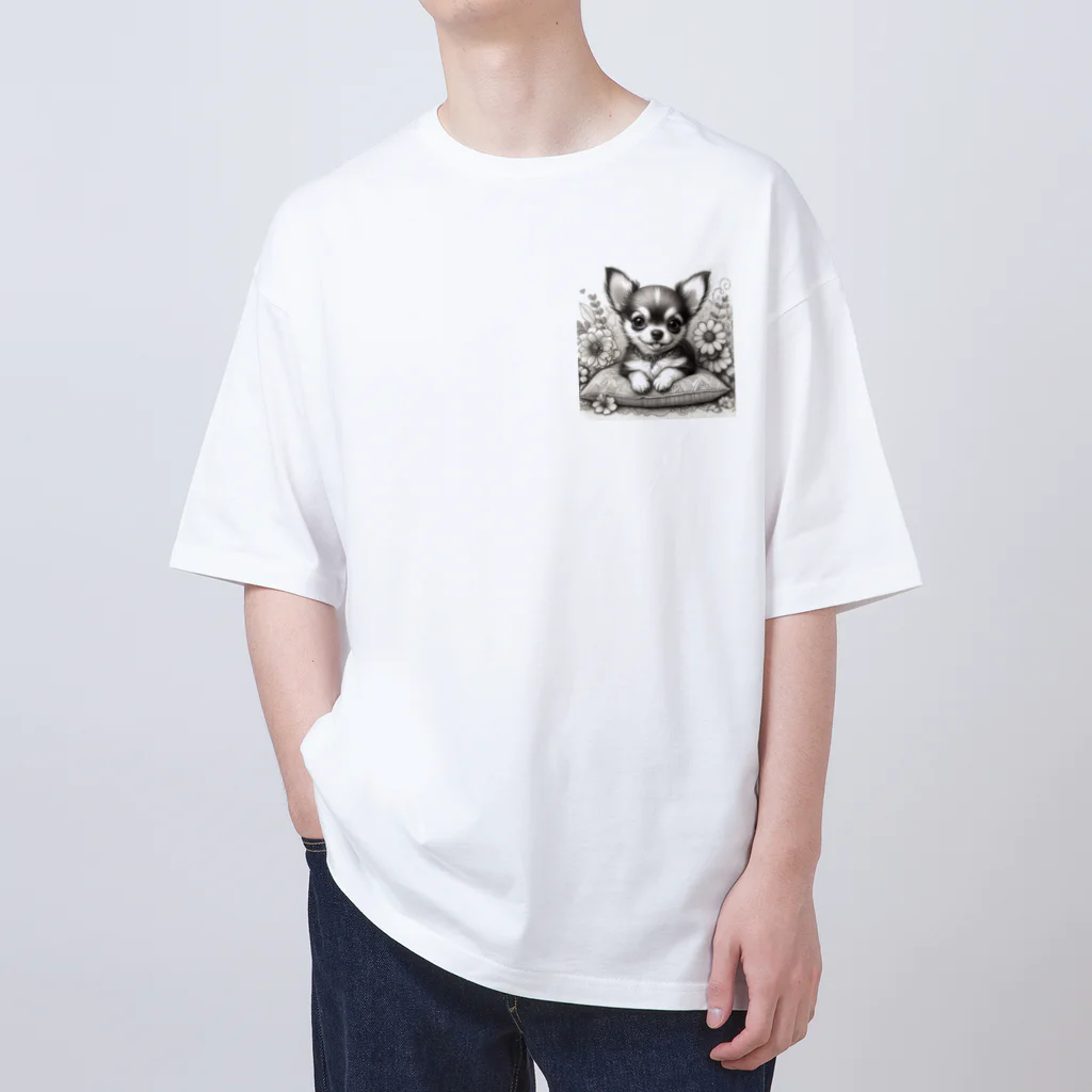 HOSINOKOのチワワの青君 Oversized T-Shirt