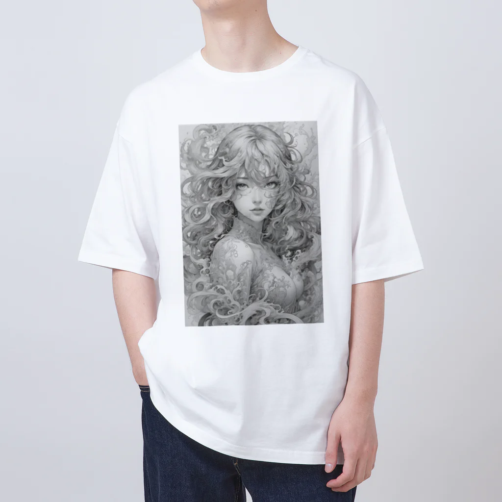 AI Fantasy Art Shopの【限定商品】Chaos⑤ Oversized T-Shirt