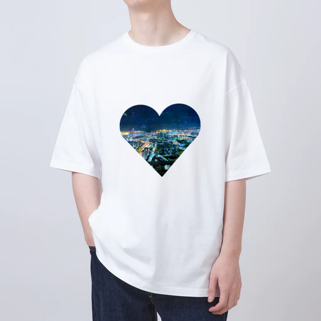 Castagna-カスターニャのnight view Oversized T-Shirt