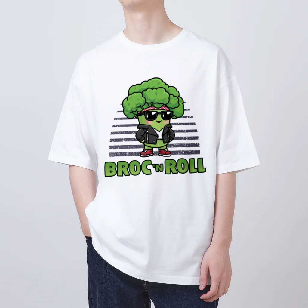 Stylo Tee Shopのブロックンロールのブロッコリー オーバーサイズTシャツ