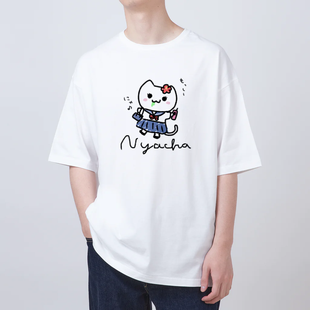 NYACHA&BOOCHAのJKにゃー子 オーバーサイズTシャツ