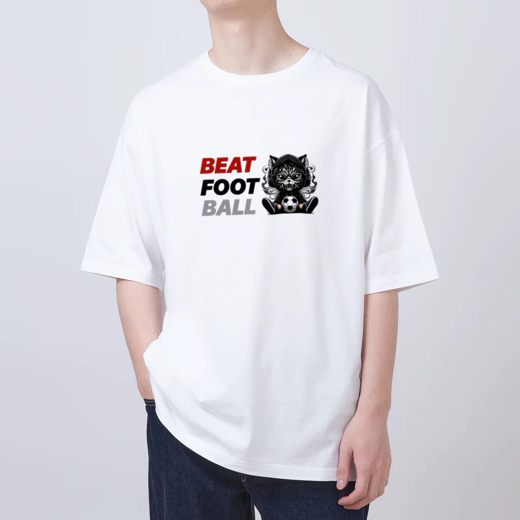 "晴れ"ときどき"開店"のBeatfootball_0002ライオン風 オーバーサイズTシャツ