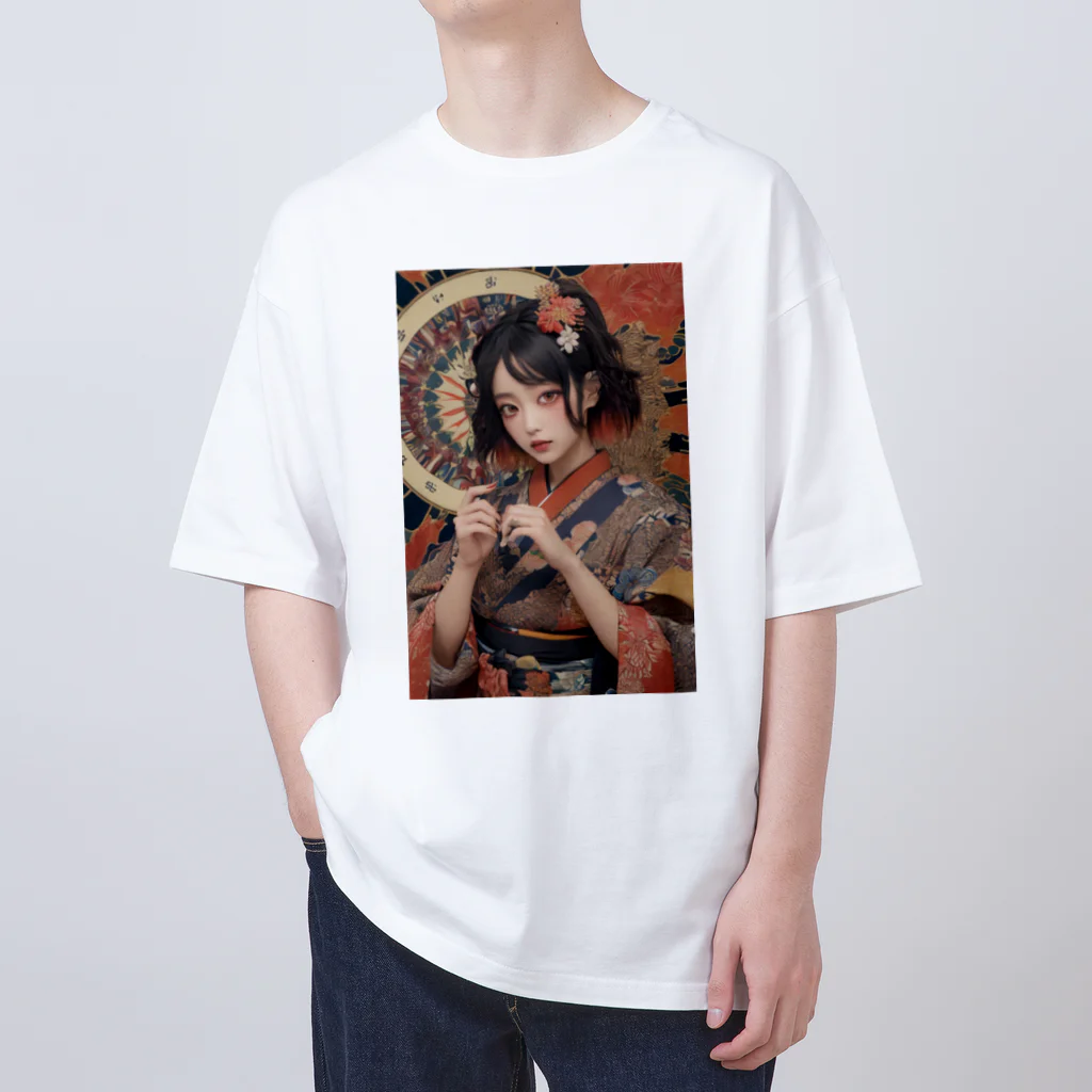 Omaniの浮世絵風美女 オーバーサイズTシャツ