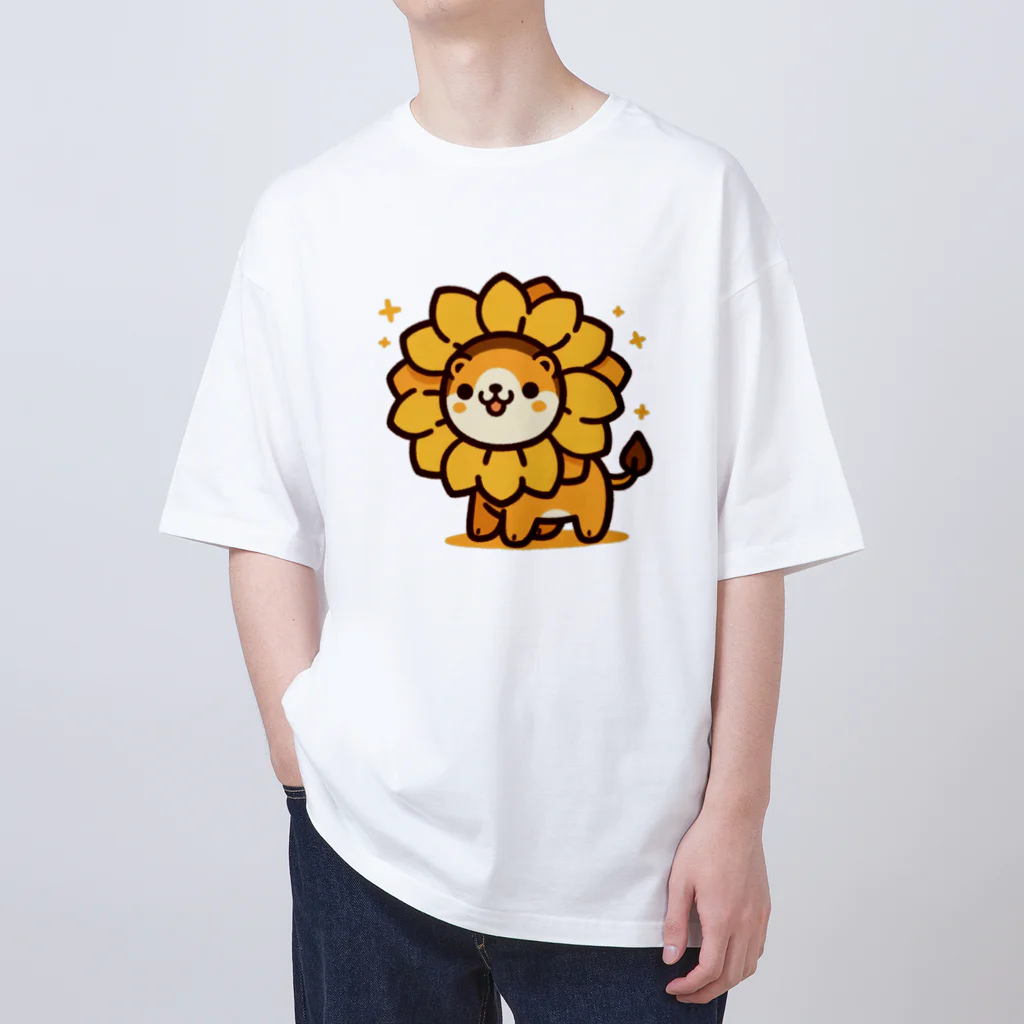 Mizのゆるハウスの向日葵になったライオン Oversized T-Shirt