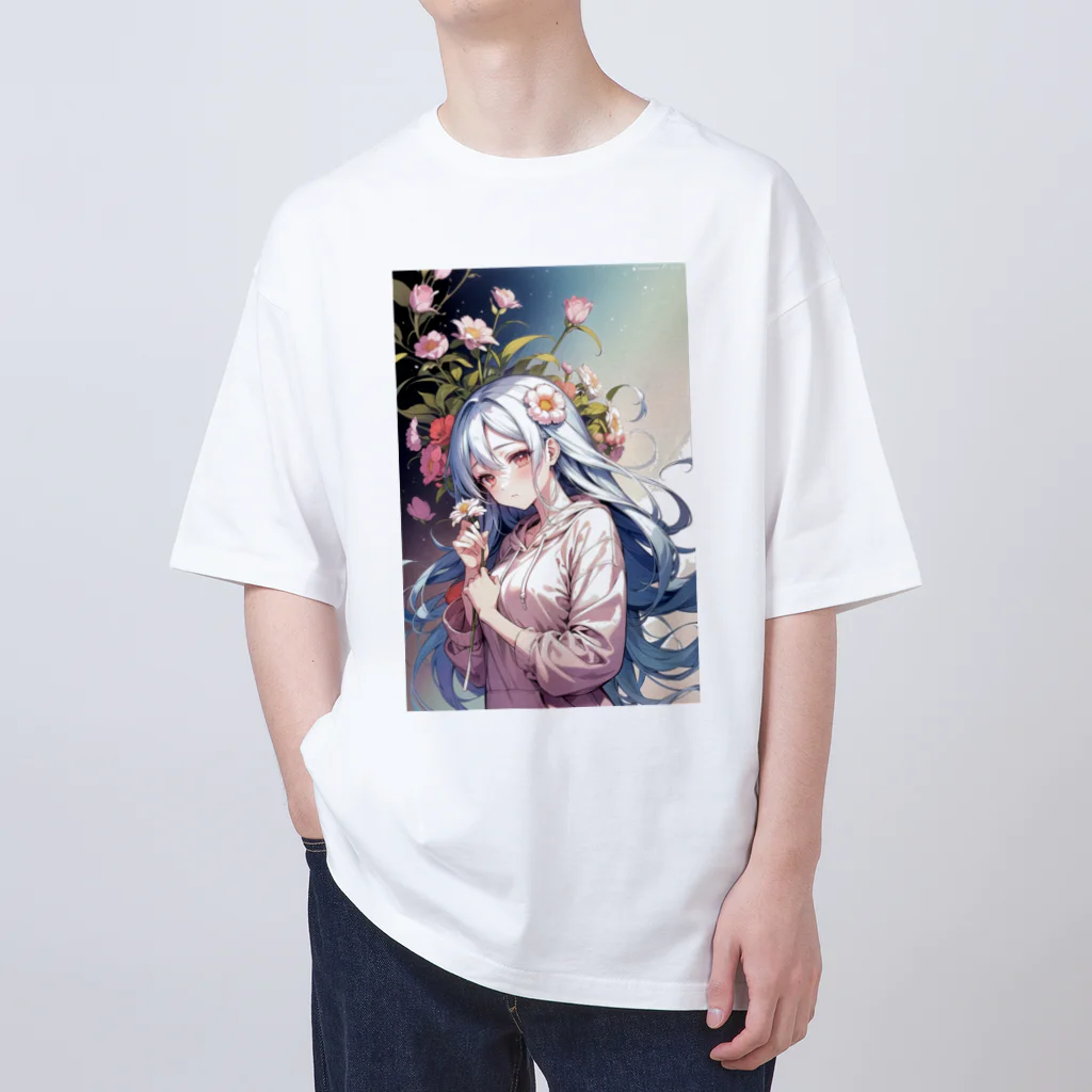 🐋うくはのお店の花と君7 オーバーサイズTシャツ