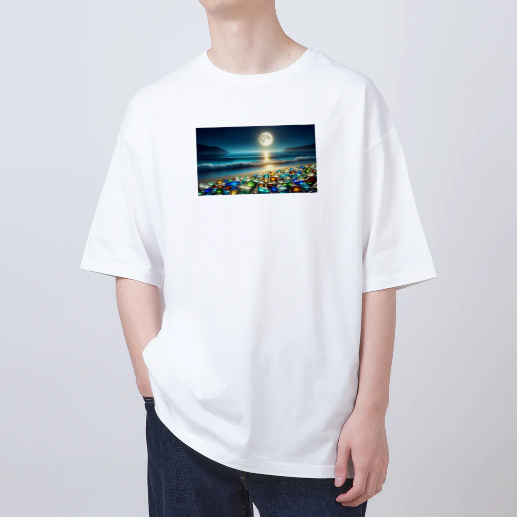 yunakiziの夜に輝くシーガラス Oversized T-Shirt