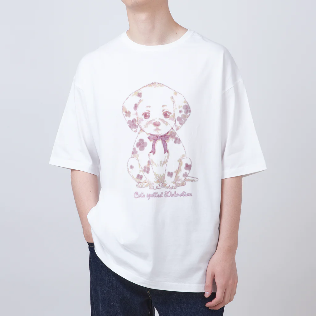 つぴつぴシジュウカラのCute spotted Dalmatian オーバーサイズTシャツ