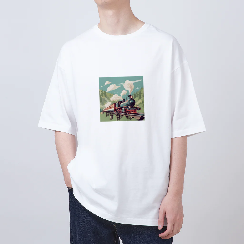 atoyuki_SHOPの可愛い機関車 Oversized T-Shirt